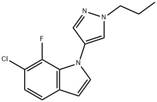 6-Klor-7-fluoro-1-(1-propil-1H-pirazol-4-il)-1H-indol CAS No. : 1782070-67-0
